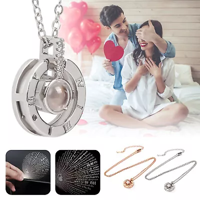 Jewelry Necklace I LOVE YOU In 100 Languages Pendant Neck Lace Romantic Couple • $6.23