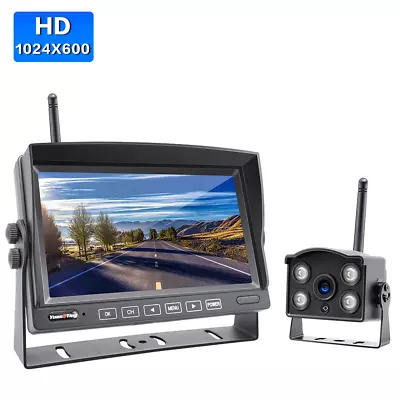 Wireless Rear View Backup Camera Night Vision 7  Monitor For Car Motorhome VAN • $69.99