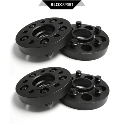 2Pc 5mm 5x112 66.6mm Bore Wheel Spacer Kit Plus Black Bolts Fit Audi Stock Wheel