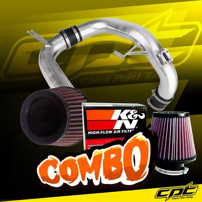 For 12-15 Honda Civic 1.8L 4cyl Polish Cold Air Intake + K&N Air Filter • $103.96