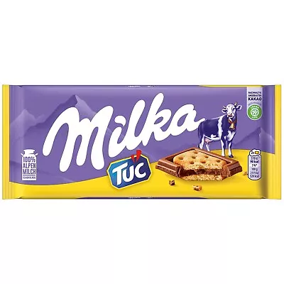 MILKA Chocolate Bar: LU Tuc Biscuit With Chocolate - 100g -FREE SHIPPING • $8.99