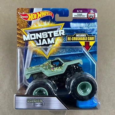 Hot Wheels Monster Jam Truck Soldier Fortune Green 6/19 Tour Favorites 1:64 • $5.99