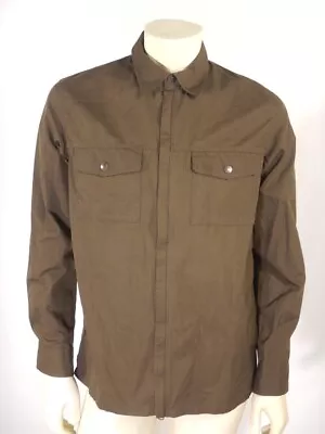 FJALLRAVEN Men's Brown G-1000 Shirt Jacket Waxed Cotton Size SMALL • $85