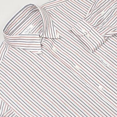 FACONNABLE Men Multicoloured Striped Long Sleeve Button Down Casual Shirt 6 17 R • £27.22
