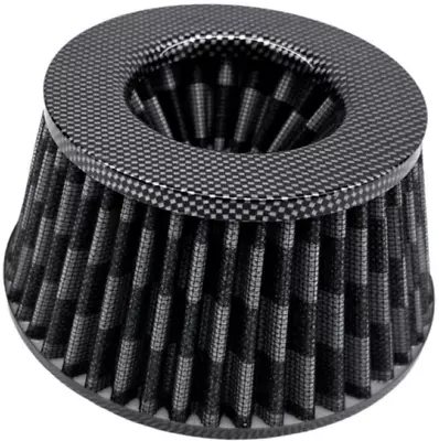 Shorty Cone Air Filter Adjustable 3 3.5 4 Inch Inlet High Flow Small Slim CF • $26.99