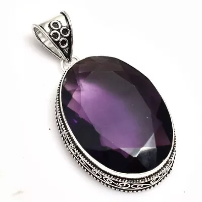 Amethyst Handmade Antique Design Pendant Jewelry Wedding Gift NP 071 • $4.49