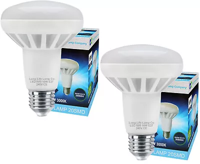 2 X 10W R80 LED E27 Replacement For Reflector R80 Light Bulb Warm White • £9.99