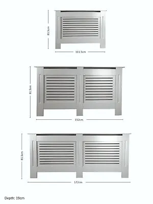 Radiator Cover Modern MDF Wood Grill Cabinet - Green/Grey/White/Oak/Unpainted • £49