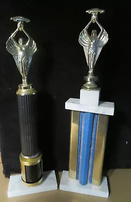 Vintage Car Racing Trophy Marble Base Lot Of 2 * • $9.99