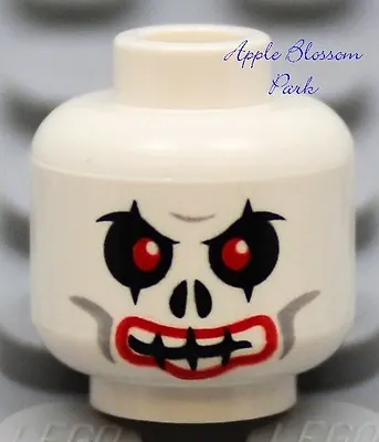 NEW Lego Ninjago Skeleton MINIFIG HEAD White Skull W/Red Angry Monster Eyes • $6.76