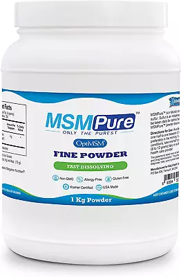 Msmpure MSM - 2.2 Lb Fine Powder Crystals 99.9% Pure Distilled Organic Sulfur C • $109.22