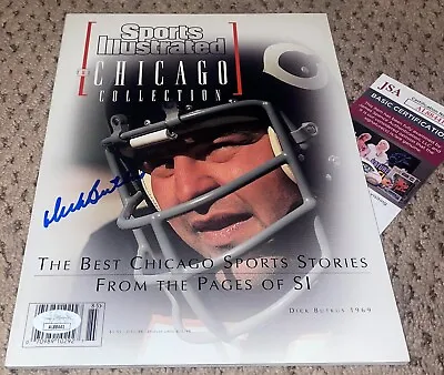 Dick Butkus Signed Sports Illustrated Football Jsa Autograph Chicago Bears Si • $144.49