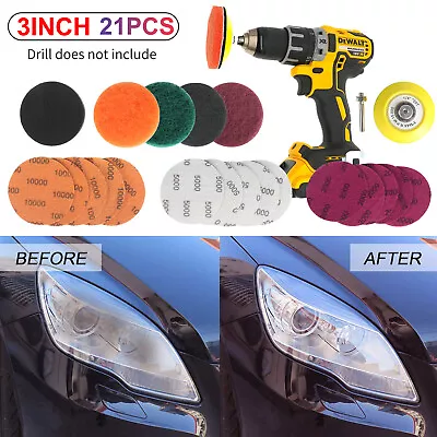 Pro Car Headlight Lens Restoration Repair Kit 3  Polishing Cleaner Cleaning Tool • $10.95