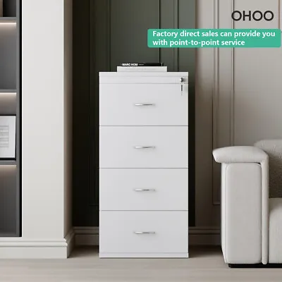 4 Drawer Office Drawers Cabinet Storage Cabinets Office File Cupboard White • $369.99
