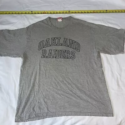 Oakland Raiders Shirt Mens Size XL Gray NFL Football Short Sleeve • $13.99