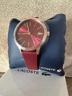 LACOSTE Ladies Red Watch 30mm New In Box • £30.99
