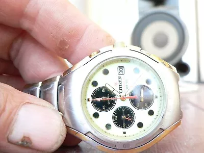 Vintage Citizen Mens Quartz Chronograph Watch • $200