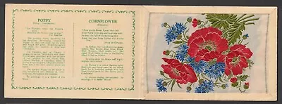 Wix Kensitas Silk Flower Postcard Poppy - Cornflower Plain Back Cat £50 • £19.99