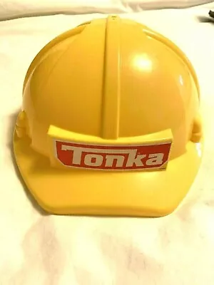 £18.50 • Buy Vintage Tonka Toy Adjustable Hard Hat Yellow Construction Toy Free Shipping EUC 