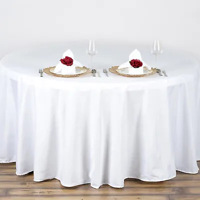 10 Pc Round Tablecloth Table Cover Party Wedding Linen Colors Choose Size Color • $63.36