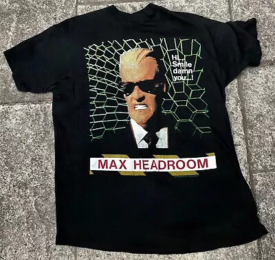 Vintage 1985 Max Headroom T-Shirt  RARE Made In UK Size L • $75