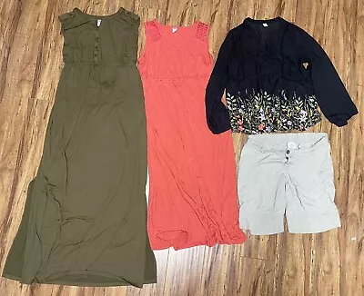 Maternity Dress Pants And Blouse Lot Of 4 Small And Medium Old Navy Green Red • $25