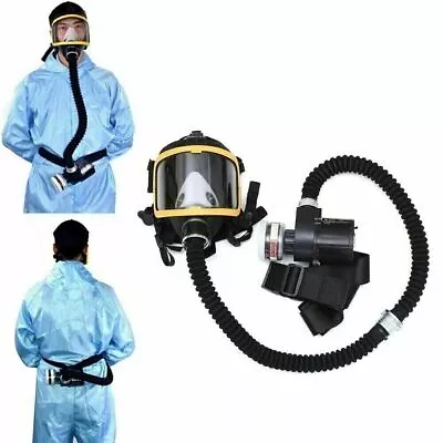 Electric Constant Flow Supplied Air Fed Respirator System Full Face Gas Mask • $289.17