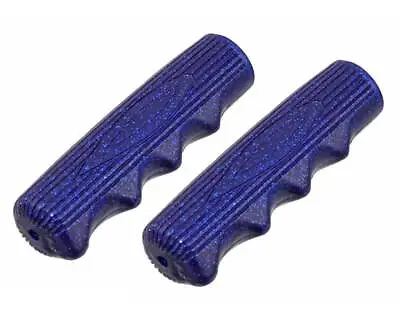 New! Genuine Vintage Lowrider 115mm Long Bicycle Grips In Sparkle/blue. • $9.95