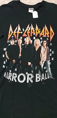 DEF LEPPARD 2011 Mirror Ball World Tour Tee Shirt SZ/2XL -  Hard Rock Band • $55
