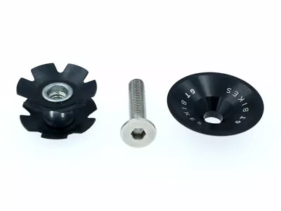 GT 1-1/8  Bike Headset Star Nut - Bolt - Top Cap Set Black • $10.50