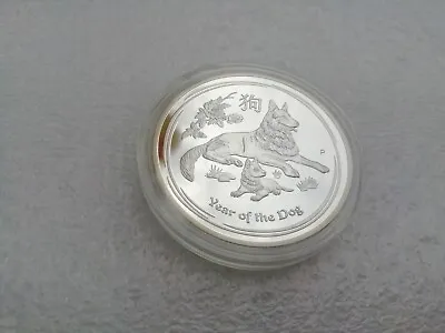 £7 • Buy 1 Oz Silver Plated Year Of The Dog 2018 Coin