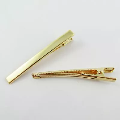 Bulk 10pcs DIY Alligator Hair Clip Finding Hair Bow Beak Clip Gold Tone 60x6mm • $4.95