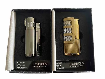 2 Pack Lighters Triple Jet Blue Flame Butane Gas Lighter Cigar Cigarette Torch • $59.95