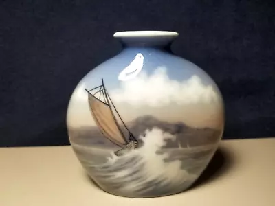 Danish Dahl Jensen Porcelain 4  Vase Signed Copenhagen Denmark Numbered 46/167 • $29.99