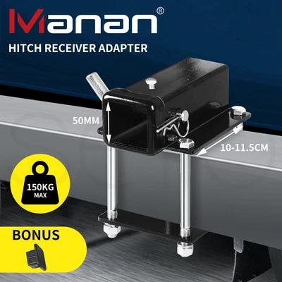 $68.99 • Buy Manan RV Trailer Hitch Receiver Adapter Bolt On Bike Carrier Rack Removable