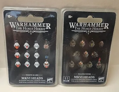 Warhammer The Horus Heresy - White Scar + Salamander MKVI Heads Forge World 40k • $82.81