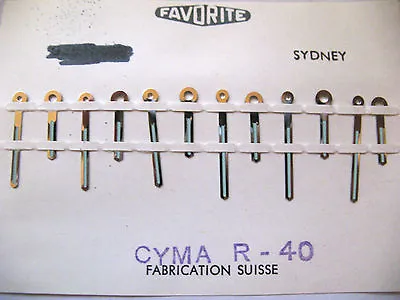 Cyma  R-40 6 X Pairs Of Swiss Made Replacement Hands On 1 Card • $27