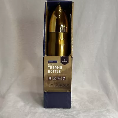 Bullet Water Bottle Tumbler Vacuum Insulated 17oz Gold Color • $17.99