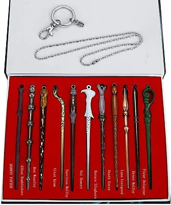 $25.64 • Buy 11PCS Harry Potter Dumbledore Voldemort Wizard Magic Wand Cosplay Collect Box AU