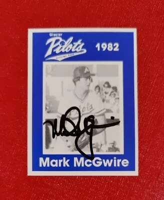 1982 MARK McGWIRE ANCHORAGE GLACIER PILOTS AUTOGRAPHED BASEBALL CARD NM-MT • $199.99