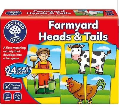 Orchard Toys Farmyard Heads And Tails Game Memory & Matching Pairs Card Game. • £17