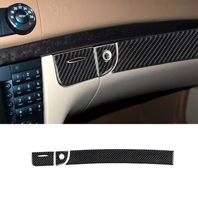 3Pcs Carbon Fiber Interior Passenger Dashboard Cover Trim For Mercedes-Benz W211 • $27.29