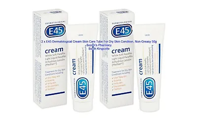2 X E45 Dermatological Cream Skin Care Tube Dry Skin Condition Non-Greasy 50g • $27.95