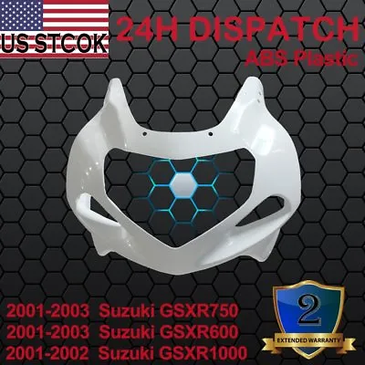 Unpainted Upper Front Nose Fairing For Suzuki GSXR600 GSXR750 GSXR1000 2000-2003 • $51.55