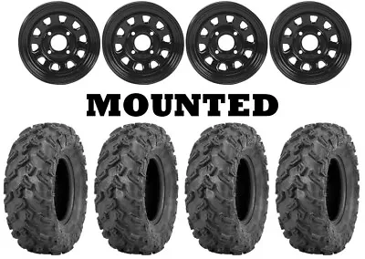 Kit 4 Quadboss QBT447 Tires 26x9-12 On ITP Delta Steel Black Wheels IRS • $832.49