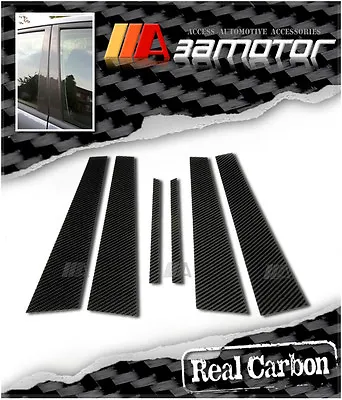 Carbon Fiber Door B Pillar Panel Covers Set Fits Mitsubishi Evolution EVO 7 8 9 • $94.99