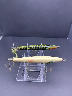 Vintage Fishing Lure! Smithwick F-100 Devils Horse In Dragon Fly & Pearl! Wood!! • $9.99