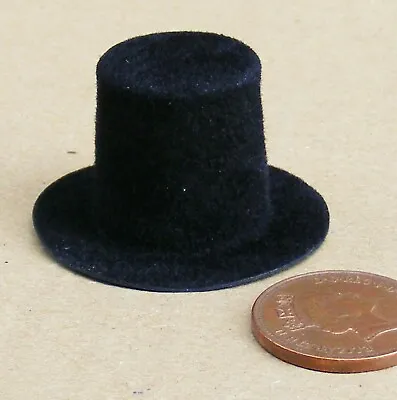 Black Stove Top Hat Tumdee 1:12 Scale Dolls House Miniature Clothing 297 • $1.49