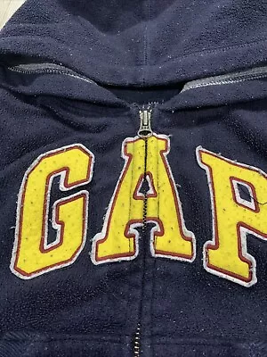 GAP Navy Boys Fleece Hoodie With Zip Size 3 Years  • £3.49