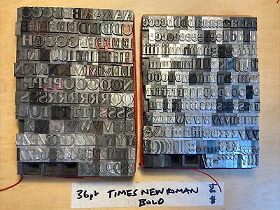£55 • Buy 36 Pt Times New Roman Bold Letterpress Metal Type #84
